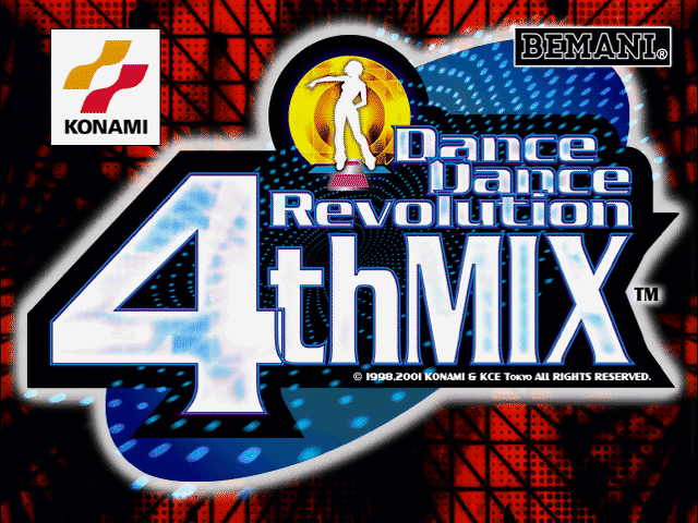 Dance Dance Revolution 4th Mix title screen for Playstation
